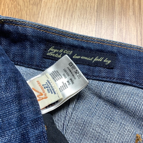 7 For All Mankind Faye #003 Stretch Jeans Low Waist Full Leg Size 27 - Picture 5 of 5